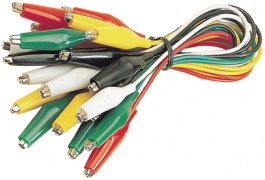 10HA064-SET, Set of laboratory cable Multicoloured 50 cm 0.5 mm2, -