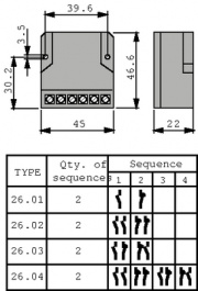 26.01.8.024.0000, Реле: импульсное; SPST-NO; Uобмотки:24ВAC; 10А; -40?40°C; IP20, FINDER