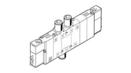 CPE10-M1BH-5/3G-QS6-B, Solenoid Valve, 8bar, 24VDC, 5/2, QS-6, Festo