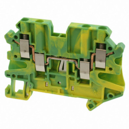 3044568, UT 2,5-QUATTRO-PE terminal block green-yellow 0.14...2.5 mm2, Phoenix Contact