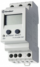 71.41.8.230.1021, Модуль: реле контроля напряжения; 230ВAC; Монтаж: DIN; 0,1?12с, FINDER