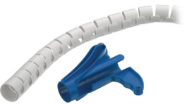 HWPP-30MM-PP-WH-Q1 [25 м], Spiral cable wrap HWPP 32 mm Polypropylene White 25 m - 161-, HellermannTyton