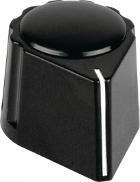 428.611, Ручка; с указателем; пластмасса; Диам.оси:6мм; O20x15мм; черный, Mentor