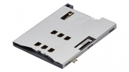 47553-1001, SIM Card Holder, Push / Push, 6 Poles, Molex