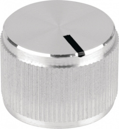 5553.6612, Ручка; с указателем; алюминий; Диам.оси:6мм; O20x14мм; винтом, Mentor