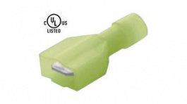 RND 465-00697 [50 шт], Blade Connector Nylon Yellow 6.3 x 0.8 mm Pack of 100 pieces, RND Connect