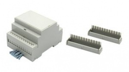 RND 455-01171, DIN-Rail Module Box with Snap Fit Guard, 71x90.2x57.5mm, Grey, ABS/Polycarbonate, RND Components