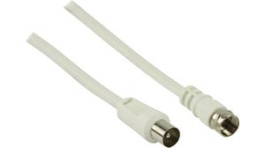 CSGP41800WT15, Satellite and Antenna Cable Type F Male - Coax Male 1.5m White, Nedis (HQ)