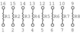 4816P-T01-152LF, Fixed Resistor Network 1.5 kOhm&nbsp;&nbsp;±&nbsp;&nbsp;2 %, Bourns
