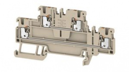 2469370000, Terminal Block, Push-In, 2 Poles, 16A, 1.5mm2, Dark Beige, Weidmuller
