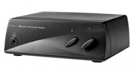 ASWI2402BK, Analogue Audio Switch 2x RCA Female - RCA Female/1x 3.5mm Audio Output Black, Nedis (HQ)