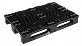 25-100-0032, Pallet, 1200 x 800 x 155 mm, HDPE, black, Eurostat