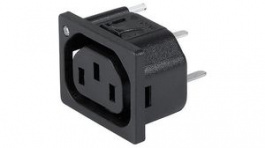 3-100-405, IEC Appliance Outlet Type F PCB Mount Straight 15A 250V, Schurter