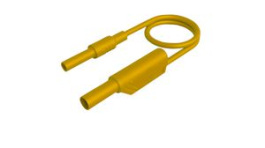 MAL S WS-B 50/2,5 YELLOW, Test Lead, Plug, 4 mm - Socket, 4 mm, Yellow, Nickel-Plated Brass, 500mm, Hirschmann
