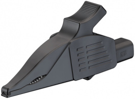 66.9561-21, Зажим "крокодил"; 19А; черный; Диап.захвата: макс.39,5мм, Staubli (former Multi-Contact )