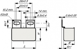 B32656S2334K561, Capacitor, radial 330 nF ±10% 2000 VDC / 800 VAC, TDK-Epcos