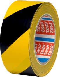 04169 50MM X 33 M YELLOW/B, Floor marking tape yellow/black 50 mmx33 m, Tesa