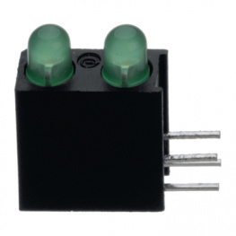 553-0222-200F, PCB LED 3 mm round Green/Green low current, Dialight