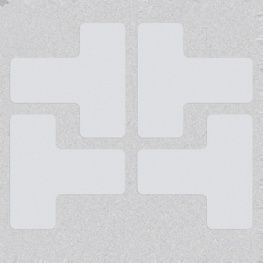 104441, Floor Corner Marks, T-shaped PU=1 PAK, Brady