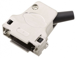 D45ZF09-RG-K, D-Sub metal hood Poles 9, Encitech Connectors