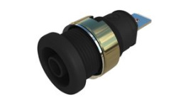 SEB 2620 F6,3 NI BLACK, Laboratory Socket, Black, Nickel-Plated, 1kV, 32A, Hirschmann