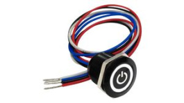 RND 210-00761, Illuminated Capacitive Touch Switch, Momentary Function 1.5 A 30 VDC 1CO IP68, RND Components