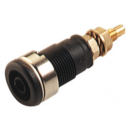 SEB 2600 G M4 BLACK, Safety socket diam. 4 mm Black CAT III, SKS Kontakttechnik