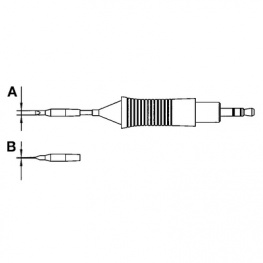 RT 1SC MS, T0054461599 Soldering Tip Chisel shaped 0.4 mm, 0.4 mm x 0.2, Weller