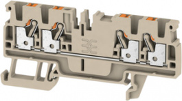 1521690000, A4C 2.5 terminal block a push-in, 0.5...2.5 mm2 800 vac 24 a dark beige, Weidmuller