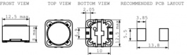DR127-471, Inductor, SMD 470 uH 0.85 A +-20%, Eaton