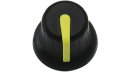 RND 210-00313, Plastic Round Knob, black, 6.0 mm D Shaft, RND Components