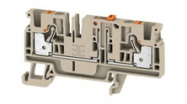 2429850000, Test Disconnect Terminal Block, Push-In, 2 Poles, 24A, 4mm2, Dark Beige, Weidmuller