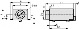M02-641A0, Jack panel socket nickel-plated 3P, Marushin Electric