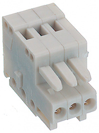 733-103, Female header Pitch 2.5 mm, 3 Poles, Wago
