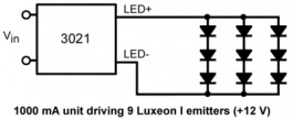 3021-D-N-1000-LF, Блок питания светодиодов <br/>1000 mA, LED Dynamics