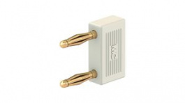 24.0043-29, Shorting plug, diam. 2mm, White, 10A, 30V,, Staubli (former Multi-Contact )