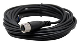 RND 205-01208, M12 Cable Connector, 5m, Straight, Socket, 3 Poles, A-Coded, Solder, RND Connect