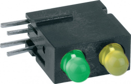 1801.2131, PCB LED 3 mm round Green / Yellow standard, Mentor