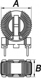 744842311, Toroidal choke 110 uH 3 A, WURTH Elektronik