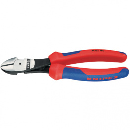 74 02 180, Power side-cutting pliers 180 mm, Knipex