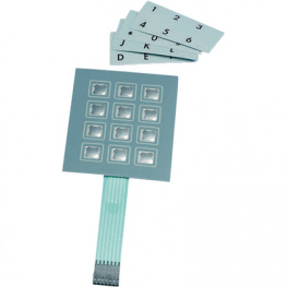 CCM12TR, Membrane keypad 12 push-buttons, APEM