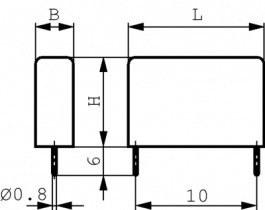MPY20W1330FA00MSSD, Конденсатор: бумажный; Y2; 3,3нФ; 250ВAC; Шаг:10мм; ±20%; THT, Wima