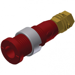 MSEB 2600 G M3 AU ROT / RED, Safety socket  diam.2mm Red 10A 1kV Gold-Plated, SKS Kontakttechnik