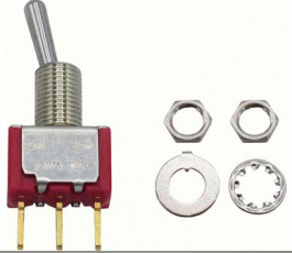 RND 210-00447, Miniature Toggle Switch, On-None-On, PC Thru-hole, RND Components