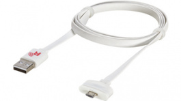 L99-M0014-1000-A, Cable Assembly 1 m USB-A / 4-Pin-Plug / USB Micro-B-Plug, Rosenberger connectors