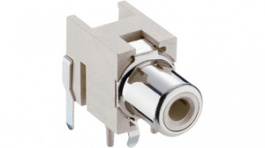 1553 02 weiss, RCA panel-mount socket white, Lumberg Connect