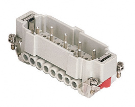CMEM 06 T, CME, 6 poles + earth, male insert, with male contacts, silver plated, ILME
