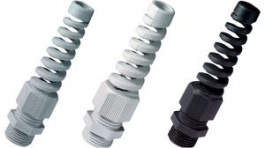 50016M20BSSW, Cable Gland, Spiral Top, M20 x 1.5, Polyamide 6, Black, JACOB