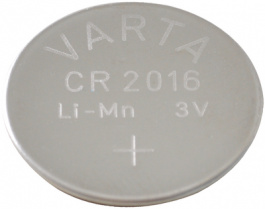 CR2016, Button cell battery,&nbsp;&nbsp;Lithium Manganese Dioxide, 3 V, 90 mAh, Varta