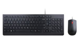 4X30L79897, Keyboard and Mouse, 1600dpi, Essential, US English, QWERTY, Cable, Lenovo